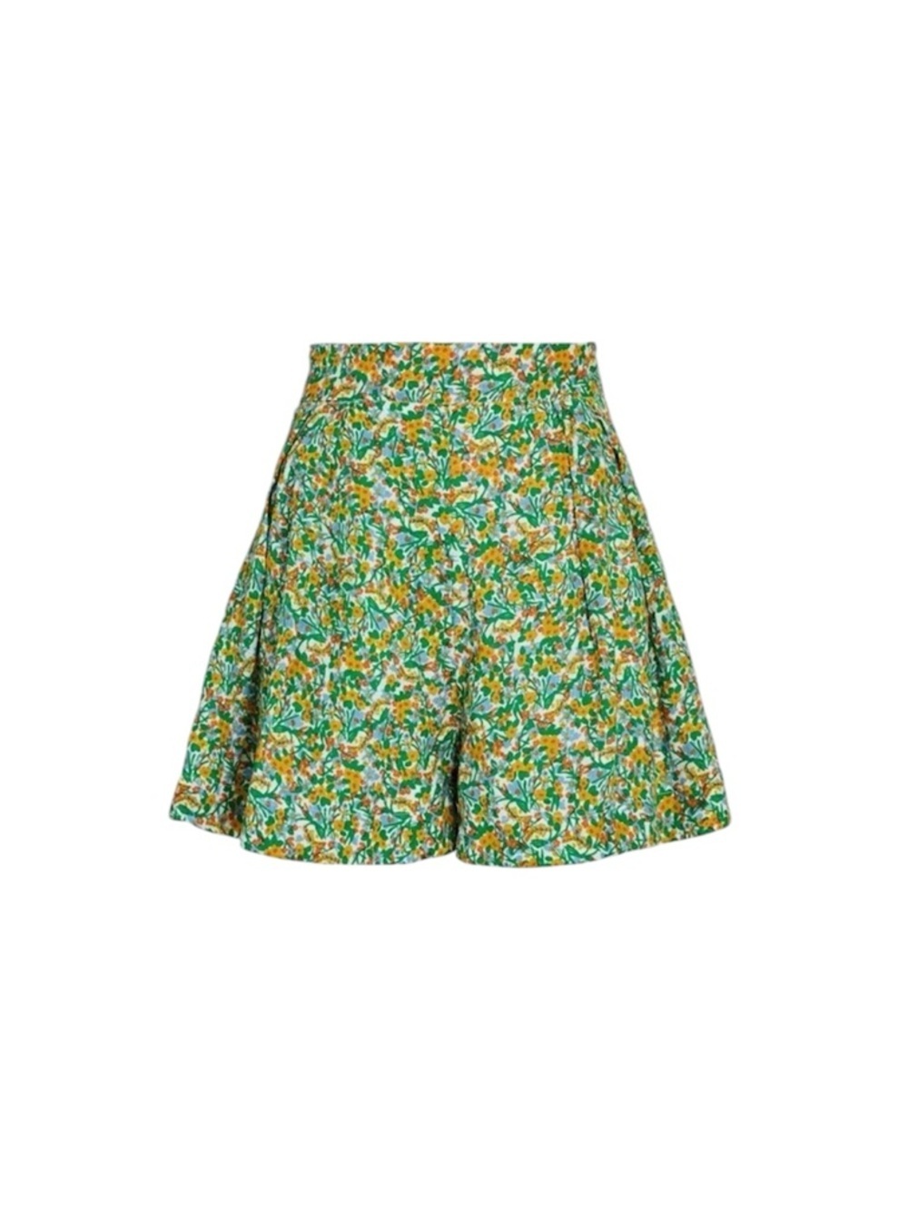 NEW FAITHFULL THE BRAND Floral Pleated Linen Shorts
